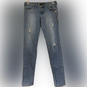 Rocawear skinny chain jeans light wash women’s size 11